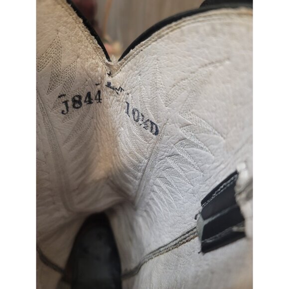 Cowtown USA Cowboy Black Boots Men’s 10.5 D Exotic Western EUC Black - Picture 9 of 10